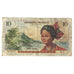 Nota, Antilhas Francesas, 10 Francs, Undated (1964), KM:8b, VG(8-10)