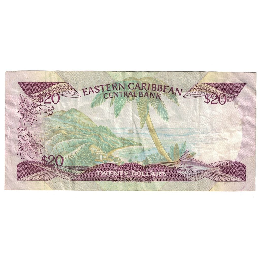 Banconote, Stati dei Caraibi Orientali, 20 Dollars, 1988-93, Undated (1988-93)