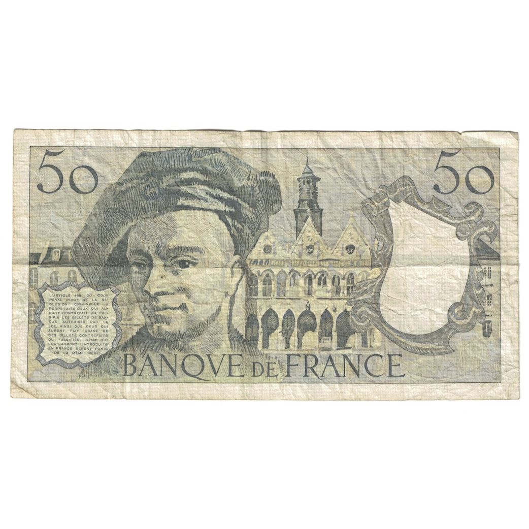 Francia, 50 Francs, Quentin de La Tour, 1989, O.56, RC+, Fayette:67.15, KM:152d