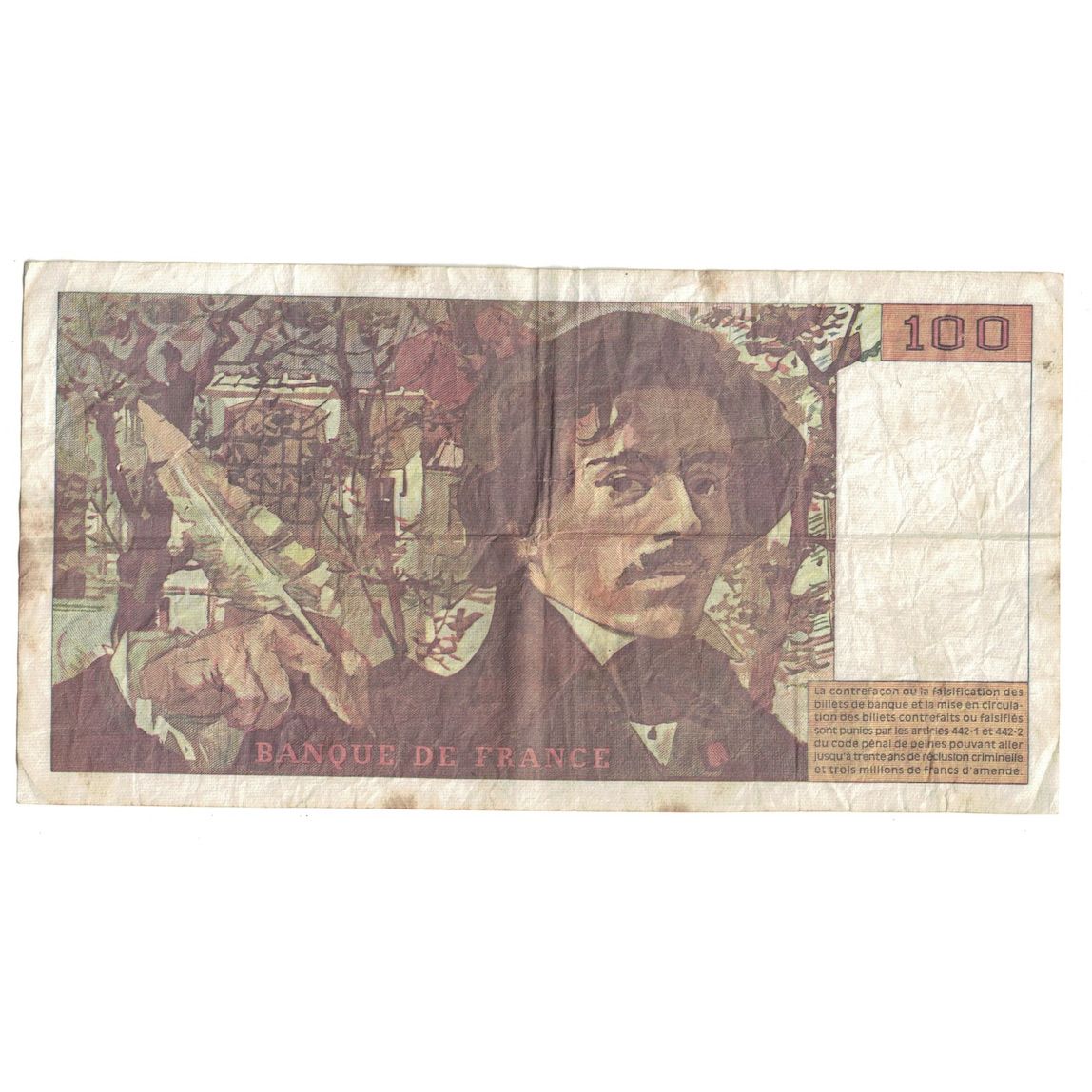 França, 100 Francs, Delacroix, 1994, S.283, F(12-15), Fayette:69ter.01c