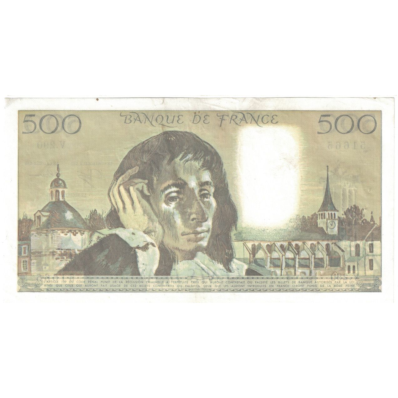 Frankrijk, 500 Francs, Pascal, 1989, V.290, SUP, Fayette:71.40, KM:156g