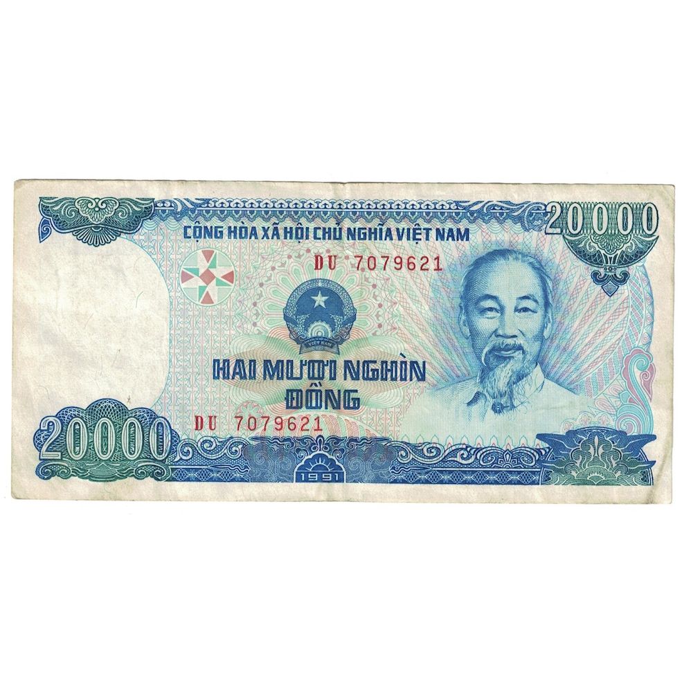 Billete, 20,000 D<ox>ng, 1991 (1993), Vietnam, KM:110a, MBC, Fayette:73.1d