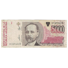 Billete, 5000 Australes, Undated (1989-91), Argentina, KM:330c, BC+