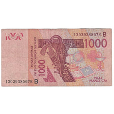 Banconote, Stati dell'Africa occidentale, 1000 Francs, 2003, KM:815Ta, MB+