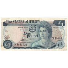 Billete, 1 Pound, Undated (1976-1988), Jersey, KM:11b, BC+