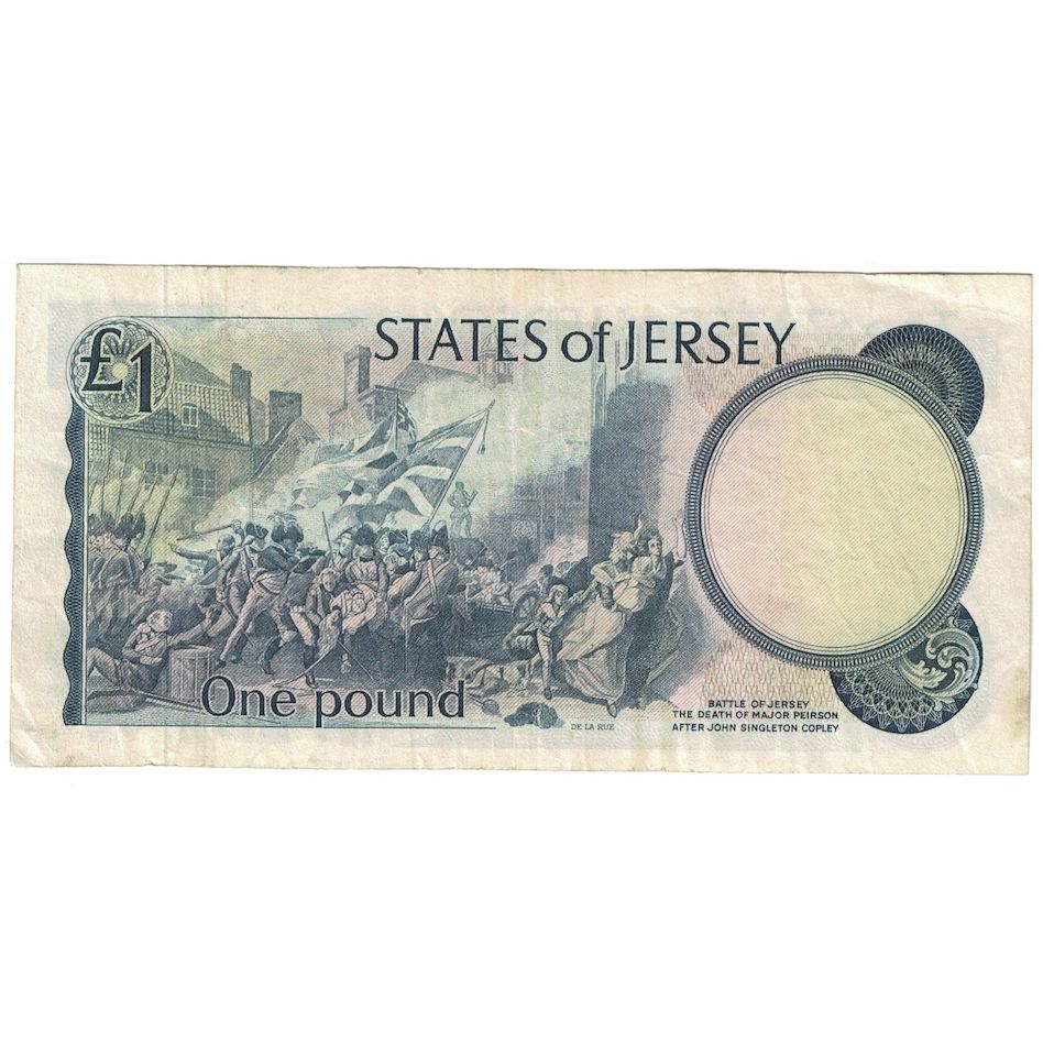 Biljet, Jersey, 1 Pound, Undated (1976-1988), KM:11b, TB+
