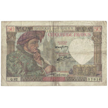 Francia, 50 Francs, Jacques Coeur, 1941, P.70, BC+, Fayette:19.9, KM:93