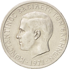 Coin, Greece, Constantine II, 2 Drachmai, 1971, AU(55-58), Copper-nickel, KM:99
