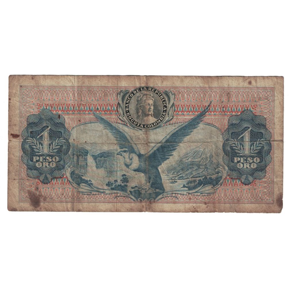Geldschein, Kolumbien, 1 Peso Oro, 1964, 1964-10-12, KM:404b, SGE