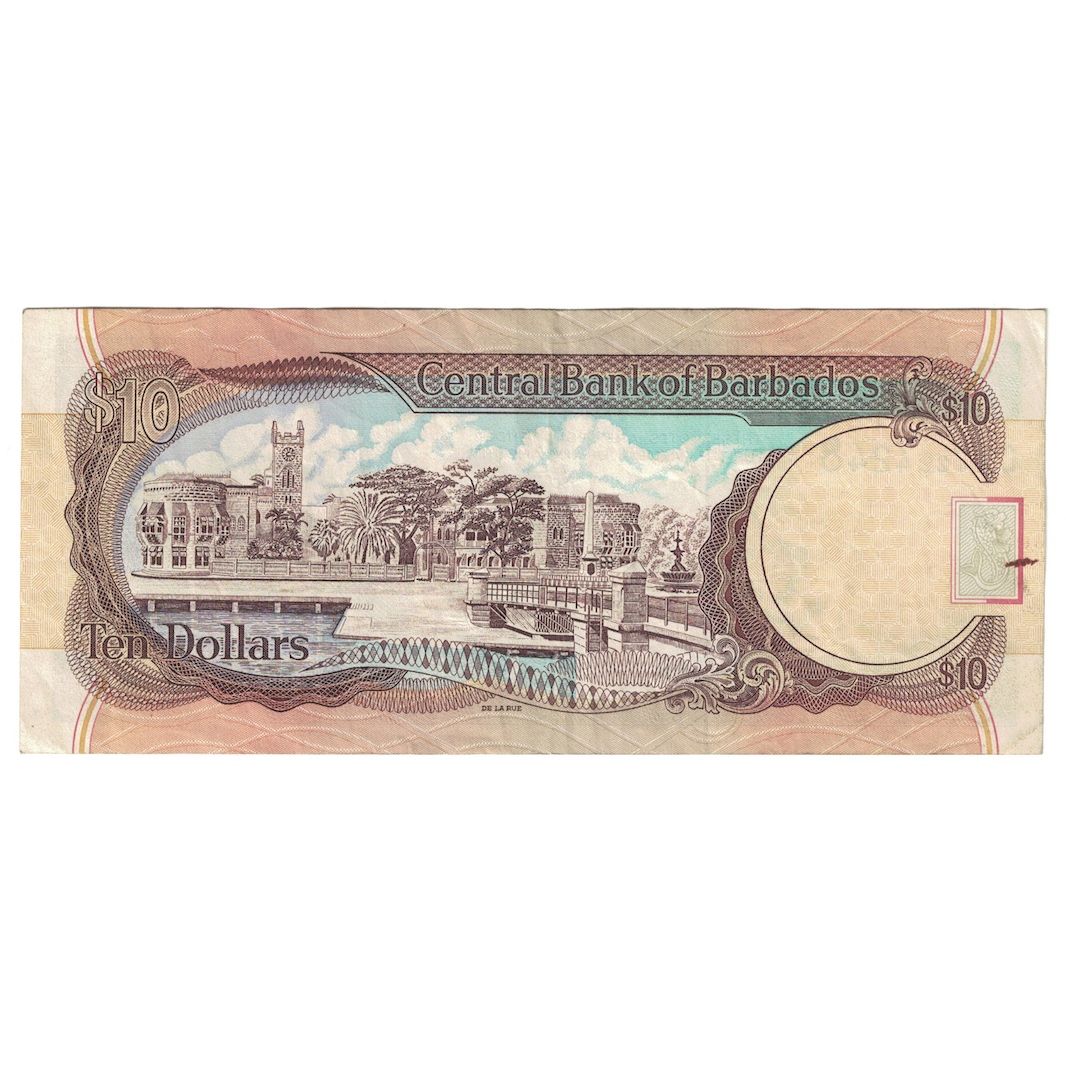 Banconote, Barbados, 10 Dollars, Undated (1995), KM:48, BB