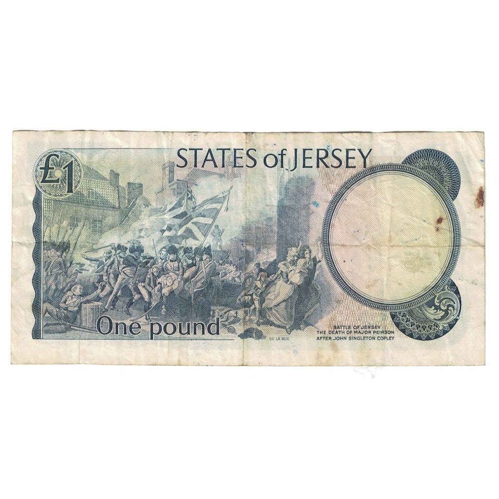 Billet, Jersey, 1 Pound, Undated (1976-1988), KM:11a, TB+