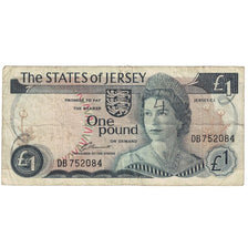 Nota, Jersey, 1 Pound, Undated (1976-1988), KM:11a, F(12-15)