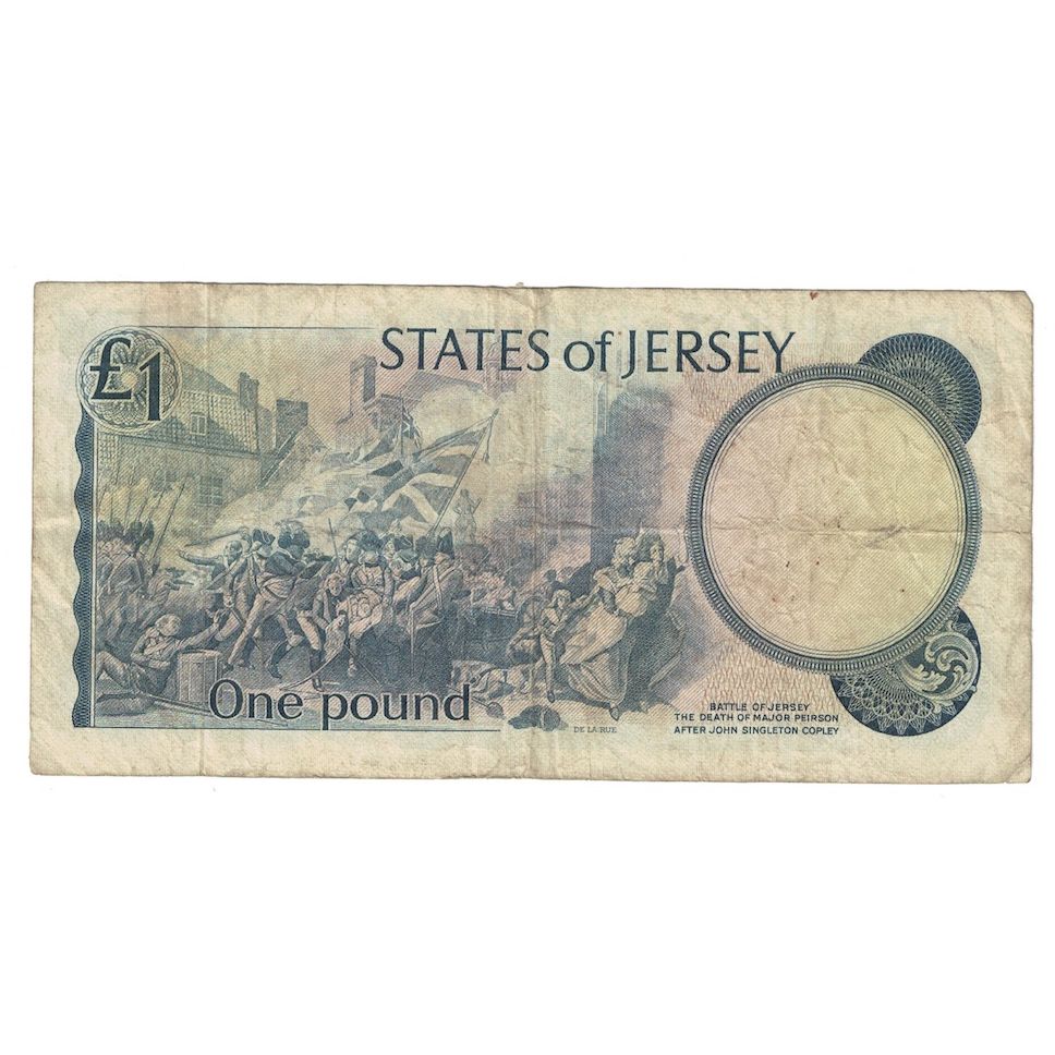Billet, Jersey, 1 Pound, Undated (1976-1988), KM:11a, B+