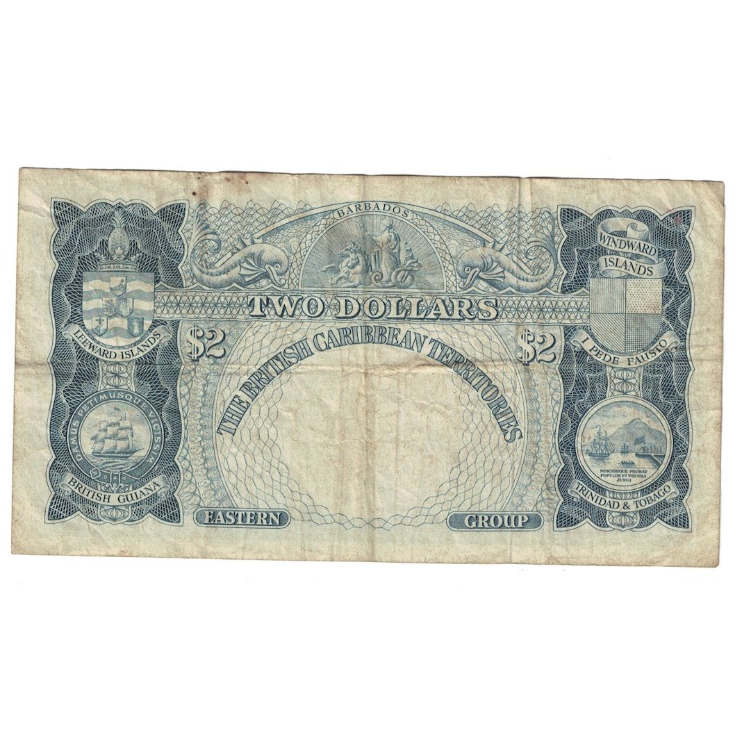 Banconote, Territori britannici d'oltremare, 2 Dollars, 1962, 1962-01-02, KM:8c