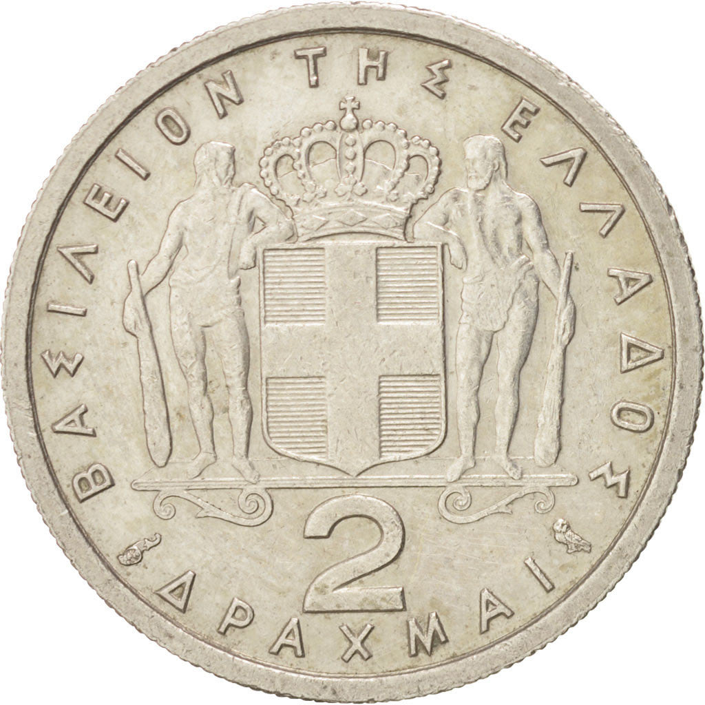Monnaie, Grèce, Paul I, 2 Drachmai, 1962, TTB+, Copper-nickel, KM:82