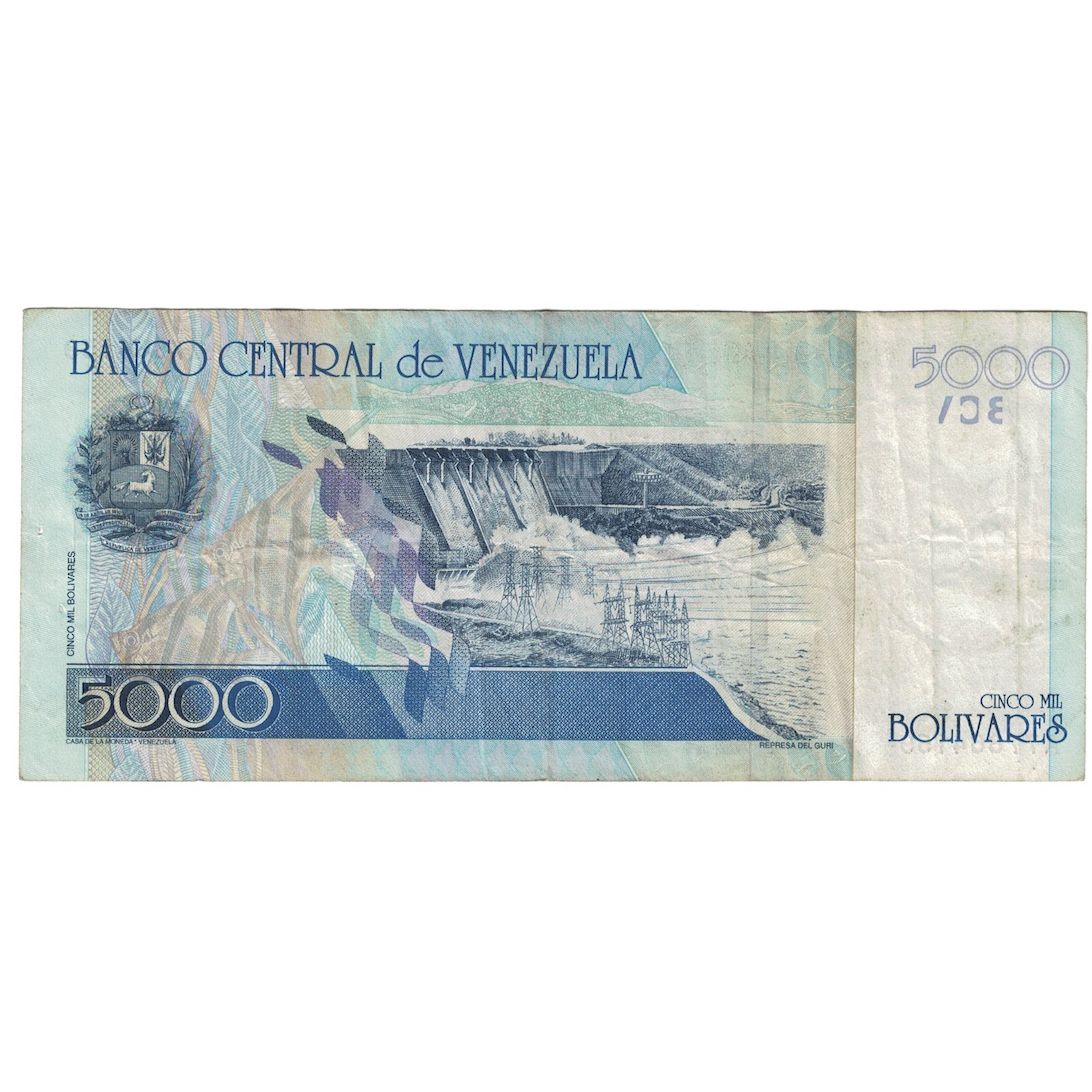 Banconote, Venezuela, 5000 Bolivares, 2002, 2002-08-13, KM:84b, BB
