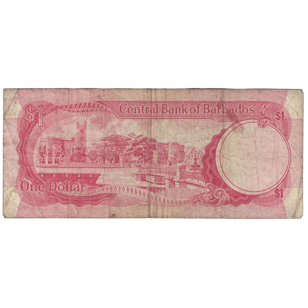 Banknot, Barbados, 1 Dollar, 1973, KM:29a, F(12-15)