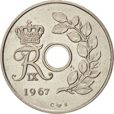 Coin, Denmark, Frederik IX, 25 Öre, 1967, Copenhagen, AU(55-58), Copper-nickel