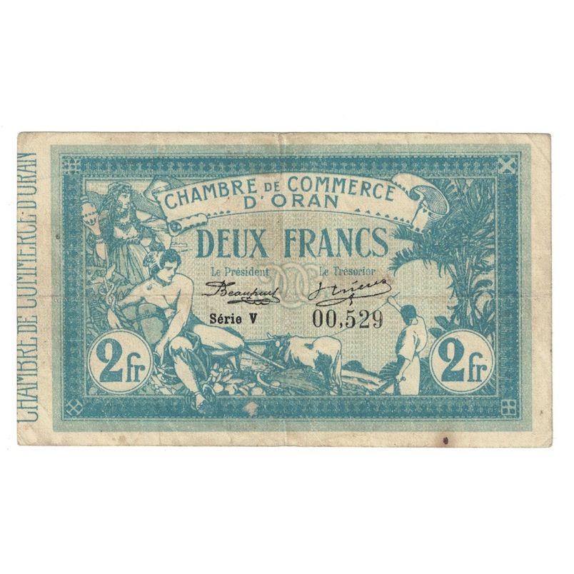Billete, 2 Francs, 1915, Algeria, 1915-11-10, MBC
