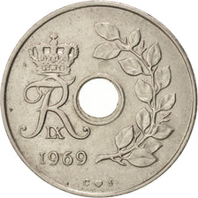 Denmark, Frederik IX, 25 Öre, 1969, Copenhagen, AU(50-53), Copper-nickel