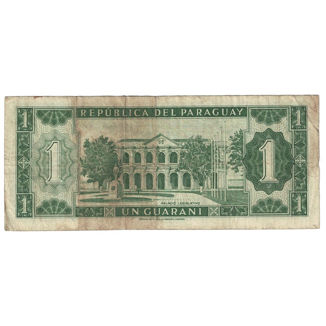 Banknote, Paraguay, 1 Guarani, L1952, KM:193a, F(12-15)