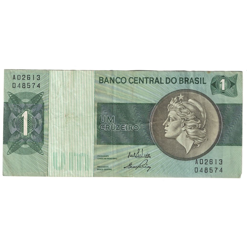 Banknote, Brazil, 1 Cruzeiro, Undated (1972-80), KM:191Aa, VF(30-35)