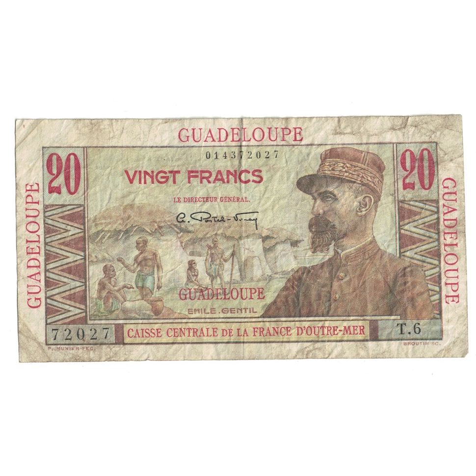 Guadalupe, 20 Francs, Undated (1947-49), T.6, MB, KM:33