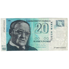 Geldschein, Finnland, 20 Markkaa, 1993, KM:123, S+