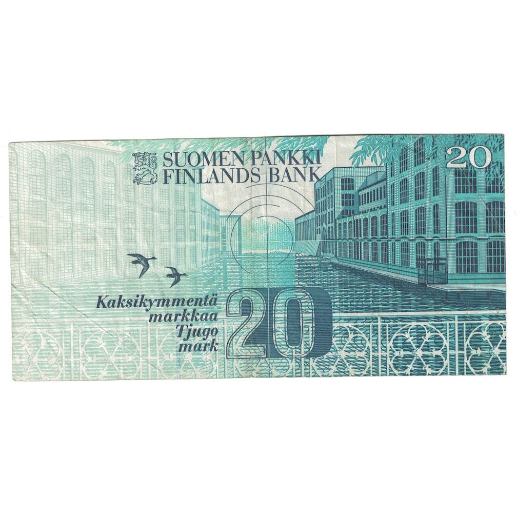 Geldschein, Finnland, 20 Markkaa, 1993, KM:123, S+