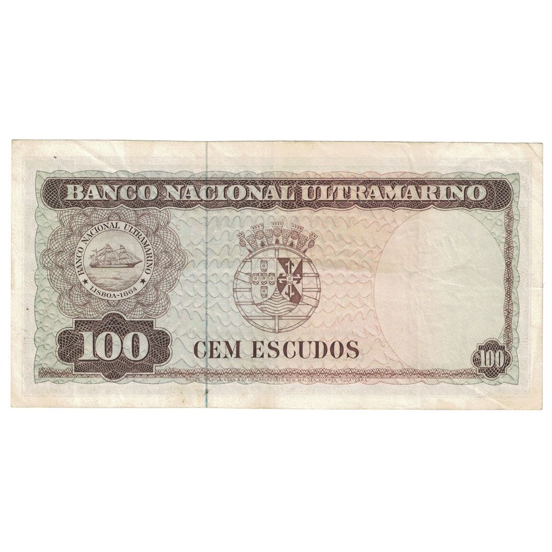 Billet, Timor, 100 Escudos, 1963, 1963-04-25, KM:28a, TB+