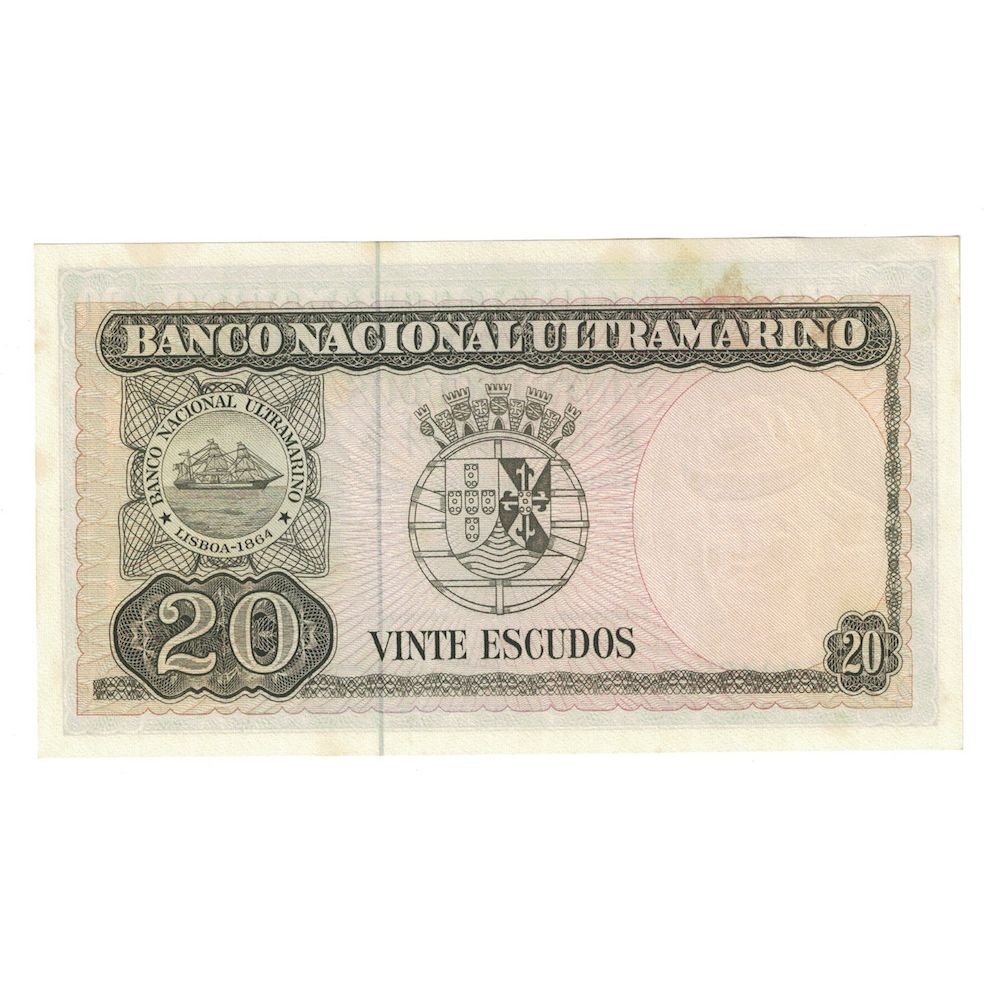 Banconote, Timor, 20 Escudos, 1967, 1967-10-24, KM:26a, BB+