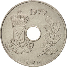 Denmark, Margrethe II, 25 Öre, 1979, Copenhagen, AU(55-58), Copper-nickel