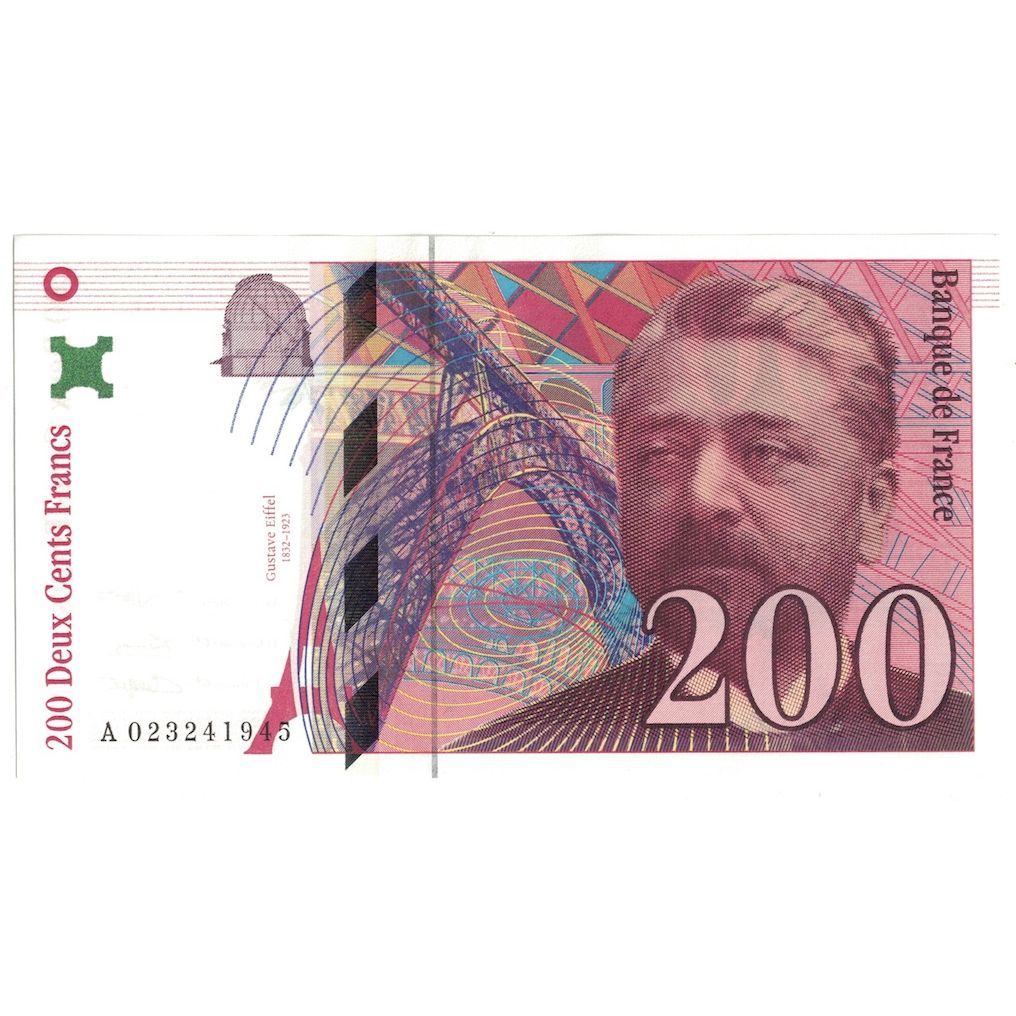 França, 200 Francs, Eiffel, 1996, A.023, UNC(64), Fayette:75.2, KM:159a