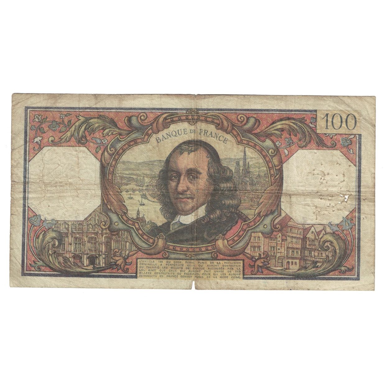 Francia, 100 Francs, Corneille, 1971, Q.605, RC, Fayette:65.37, KM:149d