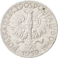 Poland, 5 Zlotych, 1959, Warsaw, EF(40-45), Aluminum, KM:47