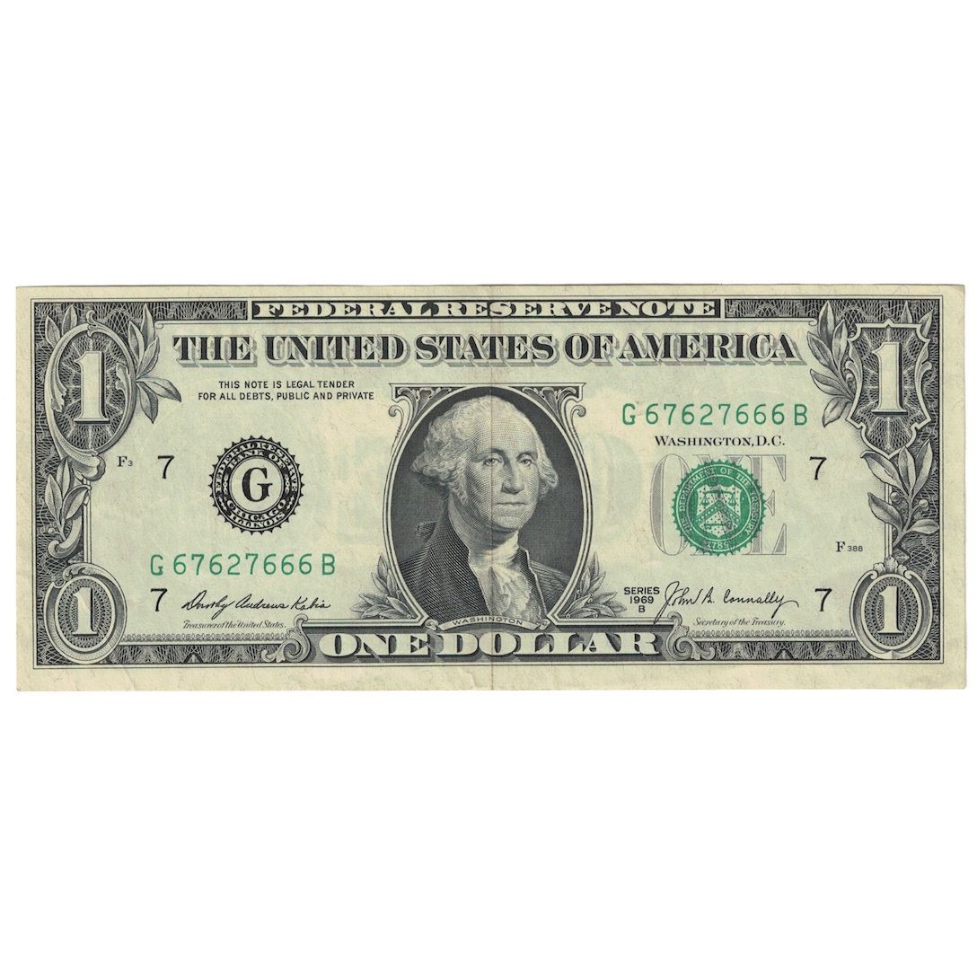 Geldschein, Vereinigte Staaten, One Dollar, 1969, Chicago, KM:1531, SS