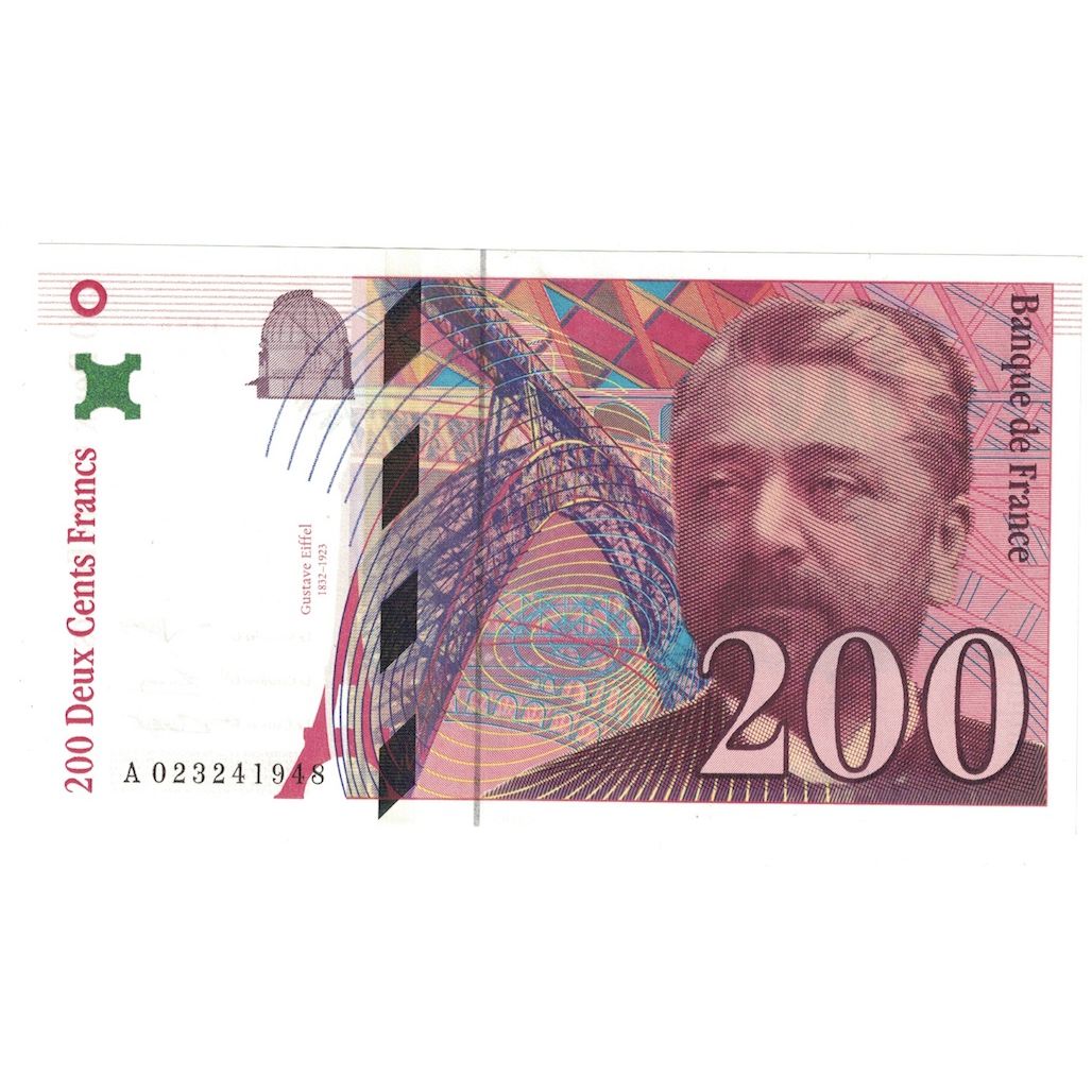 France, 200 Francs, Eiffel, 1996, A.023, UNC(64), Fayette:75.2, KM:159a