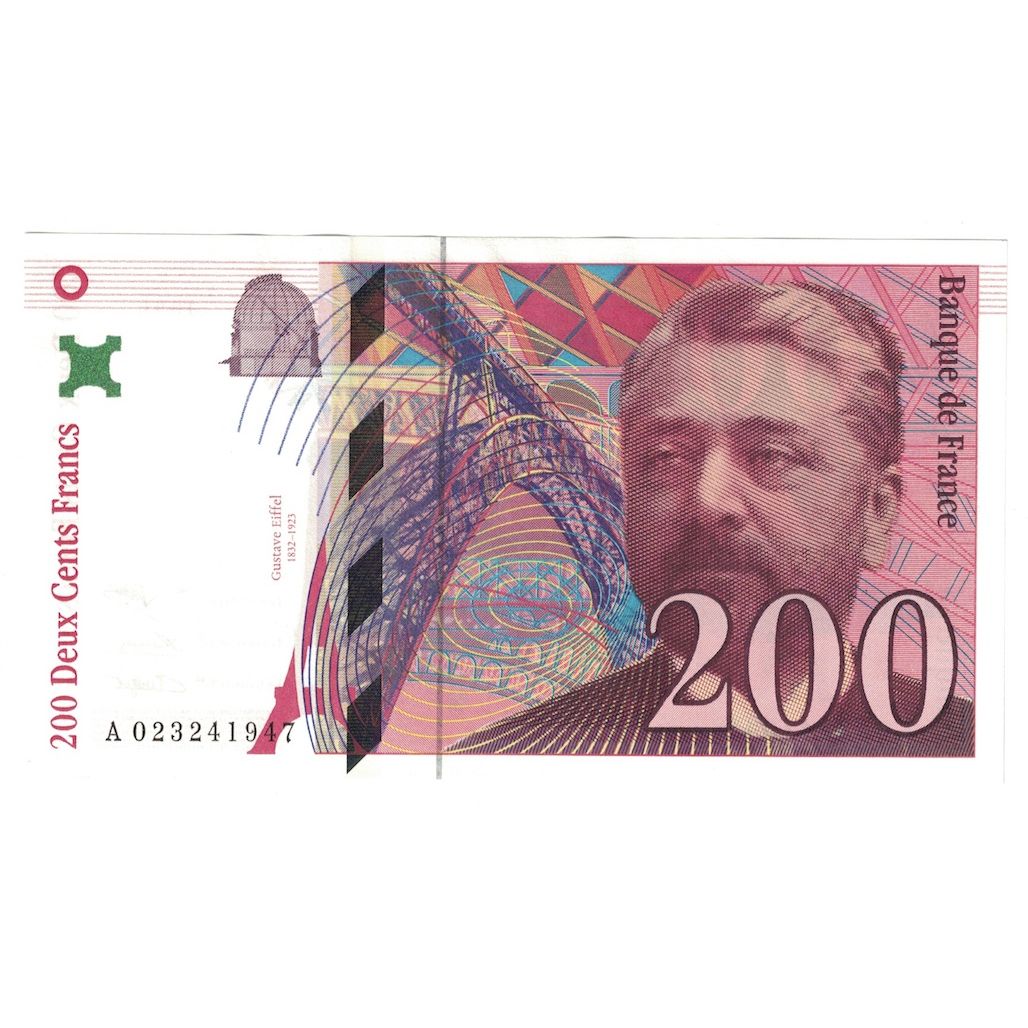 France, 200 Francs, Eiffel, 1996, A.023, UNC(64), Fayette:75.2, KM:159a