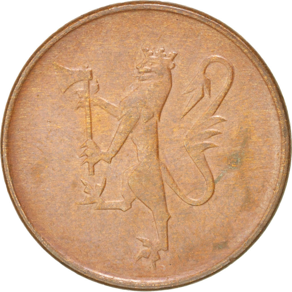 Coin, Norway, Olav V, 5 Öre, 1980, AU(55-58), Bronze, KM:415