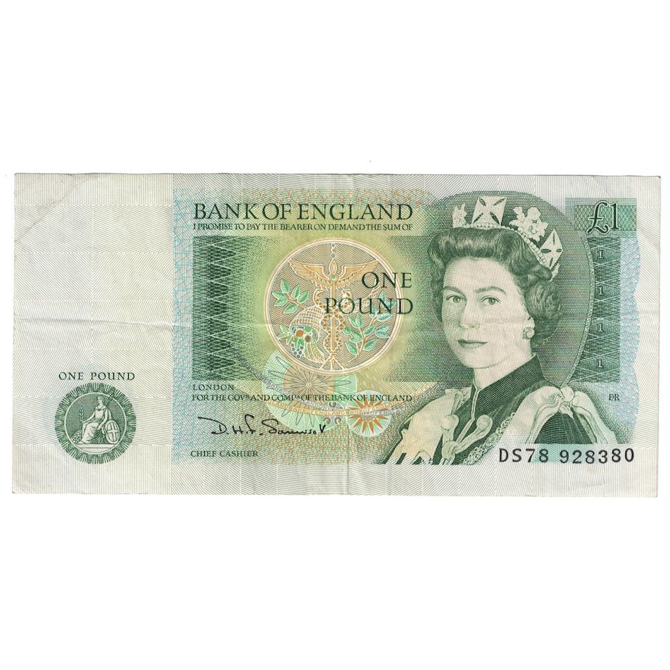 Billete, 1 Pound, Undated (1978-84), Gran Bretaña, KM:377a, MBC
