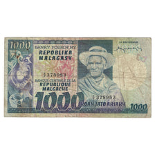 Banknote, Madagascar, 1000 Francs = 200 Ariary, Undated (1974), KM:65a