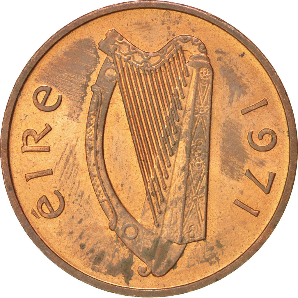 Coin, IRELAND REPUBLIC, Penny, 1971, MS(60-62), Bronze, KM:20