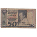 Banknote, Madagascar, 50 Francs = 10 Ariary, Undated (1974-75), KM:62a, VG(8-10)