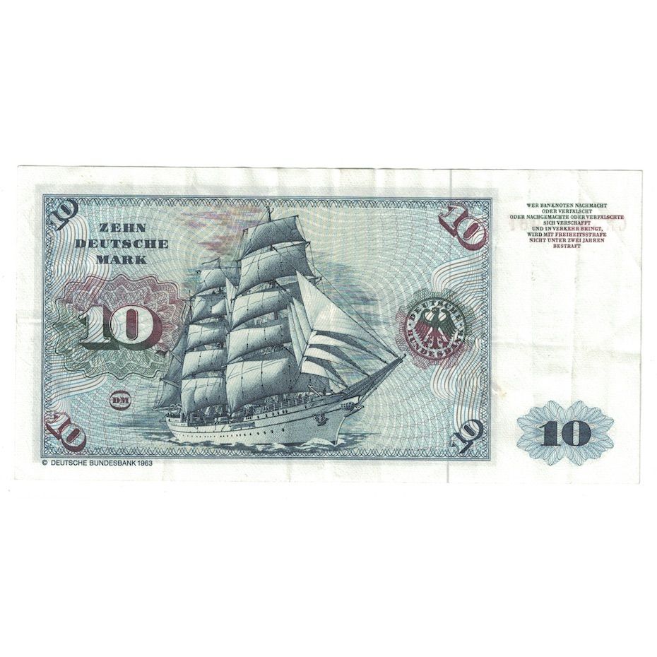 Biljet, Federale Duitse Republiek, 10 Deutsche Mark, 1980, 1980-01-02, KM:31d