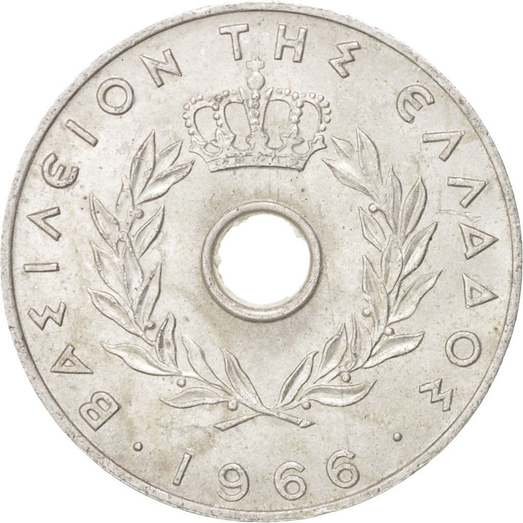 Grecia, 20 Lepta, 1966, SPL-, Alluminio, KM:79