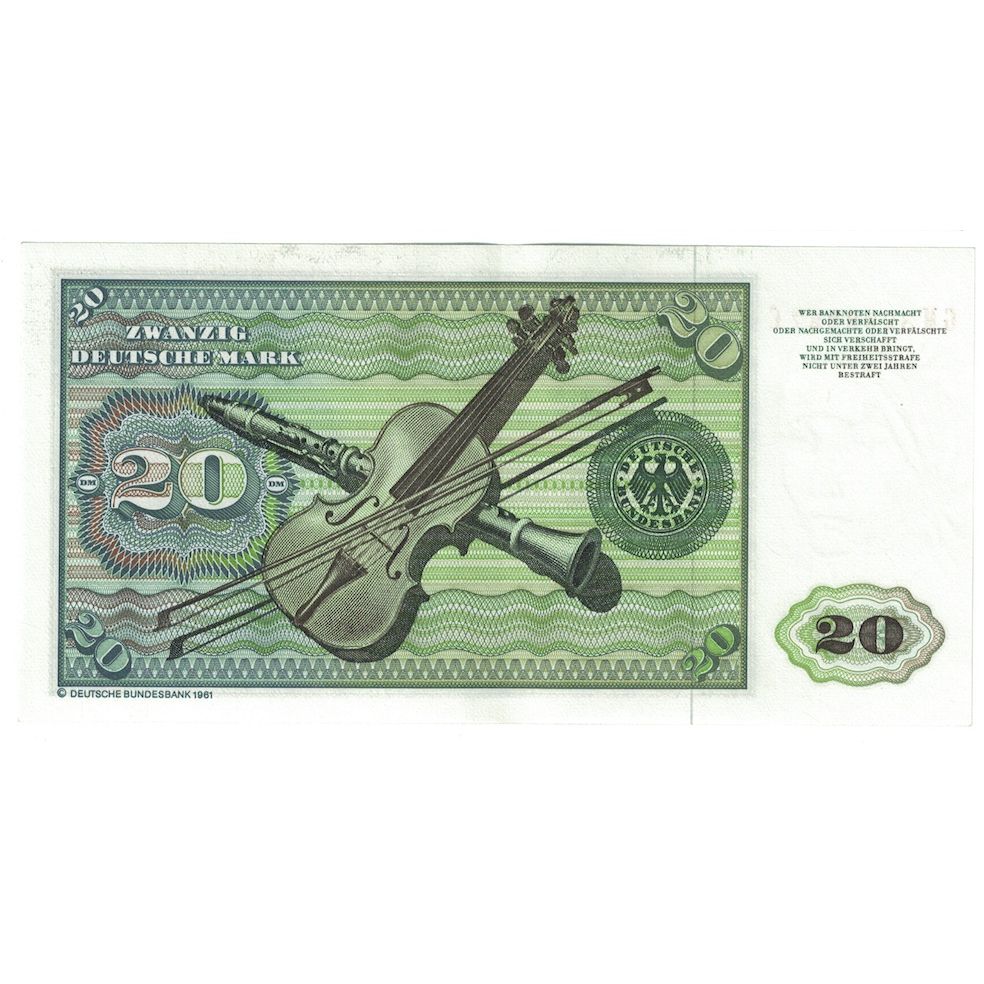 Banknote, GERMANY - FEDERAL REPUBLIC, 20 Deutsche Mark, 1980, 1980-01-02