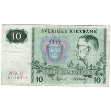 Billet, Suède, 10 Kronor, 1972, KM:52c, TTB