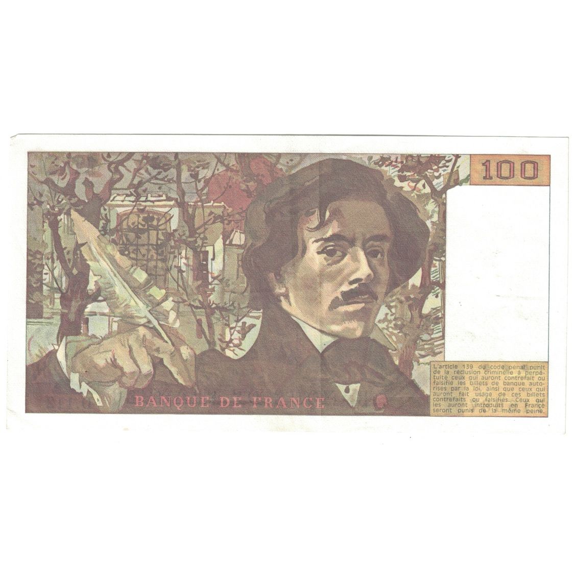 Frankreich, 100 Francs, Delacroix, 1986, D.112, UNZ-, Fayette:69.10, KM:154b