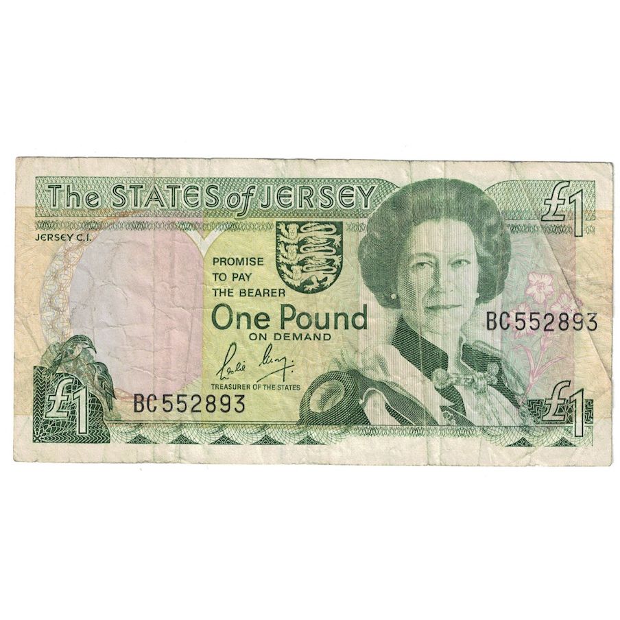 Banknote, Jersey, 1 Pound, Undated (2000), KM:26a, VF(20-25)