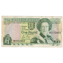 Banknote, Jersey, 1 Pound, Undated (2000), KM:26a, VF(20-25)